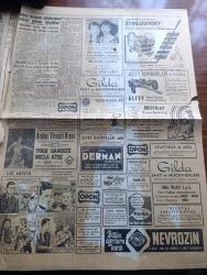 Hürriyet Gazetesi - Turkish Newspaper - 28 nisan 1955 - Gary Cooper Ve Greta Garbo fotoğraf - Diyarbakır'da bir kolordu ve 10 uçak haşerelerle harbe başlıyor - 750.000 dönümlük hububat ekili bir arazi parçası 2 gün müddetle insan ve hayvanlara tamamen kapalı bulunacak - Orgeneral Zekai Okan vazifesine yeniden başladı - mesken kredisi kuramızın altıncısında 20.000 lirayı Kadıköy'de Nesibe Kayaoğlu kazandı - komünizmin esir atom devleti - ecnebi havacılık şirketleri İstanbul'un merkez yaptılar - Güreş Federasyonu reisi Vehbi Emre Hüseyin Akbaş ve Hamit Kaplan'ı methetti - Akdeniz Kupası 30 Haziran 1956 tarihine kadar uzatıldı - Türkiye Mısır Davis Kupası karşılaşması - Kıbrıslı küstah Rumlar işi büsbütün azıttılar - Dünya sinemaskop filmlerinin en mükemmeli Arslan Yürekli Rişar Lale sinemasında - Karacaviran yazanlar İlhami Bilger ve Halil Tufan Yazı Dizisi - Kendi kalemi ile Marilyn Monroe fotoğraf - Alaaddin intikamı Taksim sinemasında - Türk dansözü Necla Ateş - Gripin
