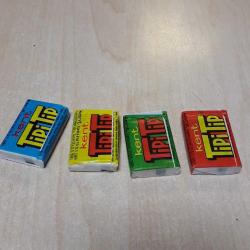 KENT TİPİTİP BALONLU CİKLET SAKIZ 1989 NOSTALJİ KOLEKSİYON NADİR ÜRÜN DÖNEM BAKKALİYE ÜRÜN 4 LÜ SET 1980 ler 1990 lar TİPİ TİP