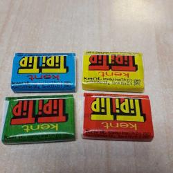 KENT TİPİTİP BALONLU CİKLET SAKIZ 1989 NOSTALJİ KOLEKSİYON NADİR ÜRÜN DÖNEM BAKKALİYE ÜRÜN 4 LÜ SET 1980 ler 1990 lar TİPİ TİP