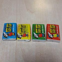 KENT TİPİTİP BALONLU CİKLET SAKIZ 1989 NOSTALJİ KOLEKSİYON NADİR ÜRÜN DÖNEM BAKKALİYE ÜRÜN 4 LÜ SET 1980 ler 1990 lar TİPİ TİP