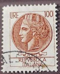1955 Italya Pulu - Sicilya Syracusean Sikkesi Serisi 100 Liret