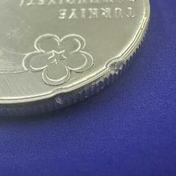 Türkiye Gümüş 50 Lira 1973.  Cumhuriyet’in 50. Yılı