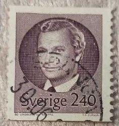 1981 İsveç Pulu - Kral XVI. Carl Gustaf 2.40Krn