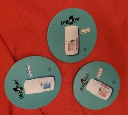 3 ADET EŞANTİYON BARDAK ALTI.