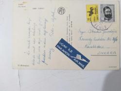 PTT / İZMİR KORDON Kartpostal ( 2  Pullu, etiketli, notlu )