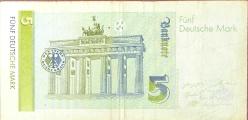 Almanya 5 Mark Yabancı Kağıt Para