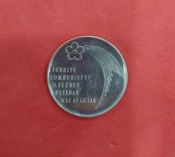 1973 YILI CUMHURİYETİN 50.YILI GÜMÜŞ 50 LİRA