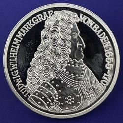 ***KOPYA*** Almanya 5 Mark, 1955 Ludwig von Baden'in Doğumunun 300. Yıldönümü. Yüksek Kalite Proof Replika