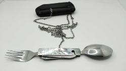 METAL KARA KUV. KOMUTANLIĞININ ASKERE VERDİĞİ KABINDA MATAL KAŞIK ÇATAL BIÇAK ÇAKISI 454