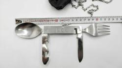 METAL KARA KUV. KOMUTANLIĞININ ASKERE VERDİĞİ KABINDA MATAL KAŞIK ÇATAL BIÇAK ÇAKISI 454