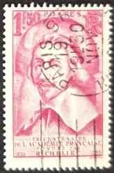 +++ FRANSA AKADEMİ 300.YIL , KARDİNAL RICHELIEU      1938      - DAMGALI