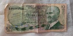 TC 10 TÜRK LİRASI. 2.TERTİP BANKNOT. YANINDA DİĞER HALİYLE PARALAR HEDİYEDİR.