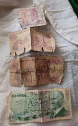TC 10 TÜRK LİRASI. 2.TERTİP BANKNOT. YANINDA DİĞER HALİYLE PARALAR HEDİYEDİR.