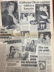 ŞEY HAFTALIK MAGAZİN GAZETESİ DOĞUM GÜNÜ HEDİYESİ  ( Turkish Newspaper ) - 9 AĞUSTOS 1982 - TAM TAKIM 12 SAYFADIR - Gönül Yazar-Kayıp yeliz bulundu-Ufuk deveci-Nesrin Topkapı-Mine Mutlu-Ajda Pekkan-Önder Peker-Ayşen Cansev-Semra İnanç-Coşkun Bilge-Ahu Tuğba-Türkan Şoray-Seher Şeniz-Seyyal Taner-Banu Alkan-Sezen Aksu-Şebnem Aksu-Ayşe Tural-İsmail Kılıç-Mahmut Hekimoğlu-Gülgün Giritli-Sezer Güvenirgil-Yalçın Solman-Ersan Erdura-Nihal Arda-Gönül Akkor-Nigar Uluer-Sezen Aksu-Mithat Can-Hülya Koçyiğit-Gülistan Okan-Zeki Müren-Prenses Banu-Tülay Özer Ahu Tuğba anlatıyor-Bir milyoner nasıl tavlanır-Olayların kadını olay yaratan kitabı okuyor-Onunla nasıl aşk yapılır-Benimkinden güzeli yok-Gözlerimi ben de beğeniyorum-Göbeğimi beğeniyorum-Belim güzelliğini dansa borçluyum-Her yerimi beğenirim ama göğüslerimi-Dudaklarımı boyamaya bayılıyorum-Dolandirildilar-Bu gelin tacında keramet var-Büyük aşk ana aşkını unutturdu-Ersan Erdura’ya üçüncü damat geldi-Kısa yoldan köşeyi arıyorlar-Nihal Arda mura