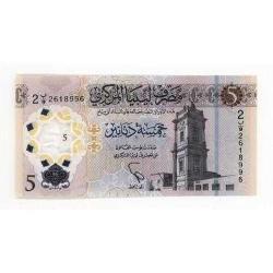 LİBYA 5 DİNAR  POLİMER   çil