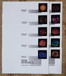 USA GÜNEŞ BİLİMİ / GÜNEŞ SİSTEMİ 10 ADET FDC  TAM SET 2021 , AMERİKA , US  CUN SCIENCE GÜNEŞ SİSTEMİ  PULLARI İLK GÜN DAMGALI