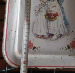 ANTİKA TENEKE TEPSİ. AVRUPA.