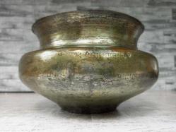 Antika Osmanlı Kalem İşçilikli Nadir Büyük Bronz Kase