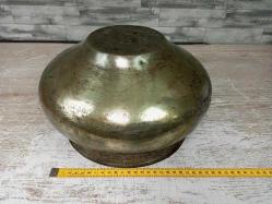 Antika Osmanlı Kalem İşçilikli Nadir Büyük Bronz Kase