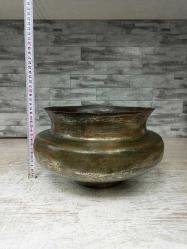 Antika Osmanlı Kalem İşçilikli Nadir Büyük Bronz Kase