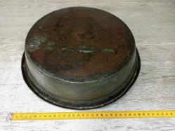 Antika Osmanlı Yazılı - Tarihli Büyük Bakır Tabak