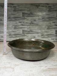 Antika Osmanlı Yazılı - Tarihli Büyük Bakır Tabak