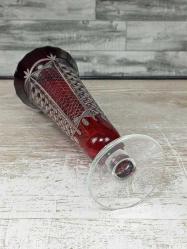 Eskilerden Muazzam Avrupa Bohem Kesme Kristal Vazo