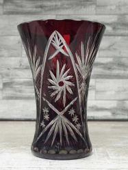 Eskilerden Muazzam Avrupa Bohem Kesme Kristal Vazo