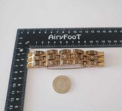 Retro 24 Ayar Altın Kakma Toledo Bileklik