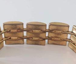 Retro 24 Ayar Altın Kakma Toledo Bileklik