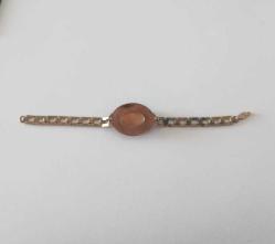 Antika Altın Kaplama Hakiki Shell Cameo Bileklik Bilezik.