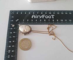 Antika Altın Kaplama Hakiki Shell Cameo Broş Kolye Ucu