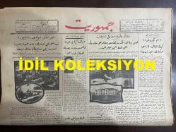 Osmanlıca Cumhuriyet Gazetesi, Orijinal Dönem Basım, (Ottoman Newspaper) - 6 Şubat 1928 - Sayı: 1347 - Hicri: 14 Şaban 1346 - Divan-ı Ali'de Dünkü Tetkikat. Meclis Riyaseti, Fikret Bey'in Masuniyetinin Ref'i Hakkındaki Talebini Muhtelit Encümene Havale Etmiştir - Şehremaneti Ne Yaptı, Ne Yapıyor? Şehreminimiz Muhittin Bey, Dün Cemiyet-i Belediye'ye, On Beş Aylık Mesaisinin Hesabını Verdi - Umumi Tonaj Yükseliyor, Fakat Gemilerimiz Çok Eski! Ticaret-i Bahriyemizin İnkişaf ve Himayesi Encümeni Dün İkinci İctimaını Yaptı - (Foto) Üstad Abdülhak Hamit (Tarhan) Dün 77'nci Sene-i Devriye-i Tevellüdünü İdrak Etmiştir - Gelen Seyyahlar Gitti. İngiliz, Fransız ve Amerikalı Seyyahlar, Havanın Fırtınalı ve Karlı Olmasına Rağmen Şehrin Her Tarafını Gezdiler (Foto) Loranti Seyyah Vapuru - Polis Müdüriyetinde Ve Merkezlerde Dayak Atılıyor Mu? Polis Müdürü Şerif Bey Tahkikat Yapacak! - Gazi Hazretlerinin Nutuklarının Tab'ı Muamelesine Ait İstihzarat İkmal Edilmek Üzeredir