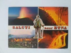 SALUTI DALL'ETNA POSTCARD ( ETNA KARTPOSTAL )