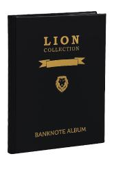 3Alp Koleksiyon Lion 120 Adet Kağıt Para Kapasiteli, 20 Sayfa Kağıt Para Albümü, Siyah Renk