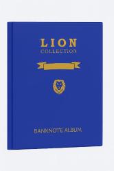 3Alp Koleksiyon Lion 120 Adet Kağıt Para Kapasiteli, 20 Sayfa Kağıt Para Albümü, Mavi Renk