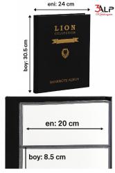 3Alp Koleksiyon Lion 120 Adet Kağıt Para Kapasiteli, 20 Sayfa Kağıt Para Albümü, Mavi Renk