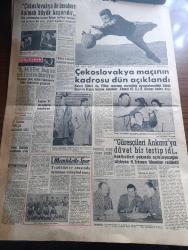 Yeni Sabah Gazetesi - Turkish Newspaper - 10 Aralık 1958 - Demokrat Parti grubu Dün alınacak tedbirleri tespit için bir komisyon teşkiline karar verdi - CHP lideri İsmet İnönü bütün meselelerin halledileceğinden eminim dedi fotoğraf - basın kanunu - ses sanatkarlarından Şükran Doruk radyoya dönüyor fotoğraf - Necmi Rıza Ahıskan - insan hakları beyannamesinin 10. Yıldönümü - abbase yazan Sevda Sezer yazı dizisi - tiyatro Enstitüsü kurulacak - 7 numaralı Haliç motoru büyük Bir tehlike atlattı - Rus gizli polis şefi Ivan Serov azledildi - Irak anayasası Türkleri tanımıyor yazan Nermin Neftçi - Muhammed'in torunları yazan Nezihe Araz Yazı Dizisi - Şirin Tülin çizen Bob Gustafson - Giresun'da rakı şarap karaborsa'da - beyoğlu'na 3000 telefon verilecek - 140 talebe başvekil Adnan Menderese telgraf çekti - çekoslavakya maçının kadrosu Dün açıklandı - çekoslavakya ile berabere kalmak büyük başarıdır - Fenerbahçe Karagümrük cumartesi oynuyor - Basri Dirimlili ve Lefter Küçükandonyadis fotoğraf