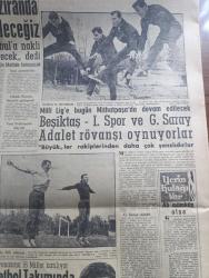 Yeni Sabah Gazetesi - Turkish Newspaper - 29 Nisan 1959 - Florence Nightingale okulu ile hastanesinin temelleri Dün atıldı - Reisicumhur Celal Bayar'a Florence Nightingale tesisleri hakkında izahat veriliyor fotoğraf - Niyazi Aytok isimli vatandaş Florence Nightingale testinin yapılacağı arazi bana aittir inşaat yapılamaz dedi -  Fidel Castro Panamayı işgal etmek gibi derdimiz yok dedi - Vatancılar için 1 6 yıl hapis cezası istendi - İstiklal caddesi'nde alkazar sineması mülkü satılıktır - Kızılay Genel Kongresi çalışmalarına başladı - Yunus Emre için büyük bir tören tertip edildi - bilinmeyen hususiyetleri ile Osmanlı padişahları yazan Reşat Ekrem Koçu Yazı Dizisi - Onikinci Cannes film festivali yarın başlıyor - Sovyet Rusya'da Türklere indirilen darbeler - Macar maçını 28 Haziran'da oynamakta ısrar edeceğiz - milli lige bugün Mithatpaşa stadında devam edilecek - Beşiktaş İstanbulspor maçı - Galatasaray Adalet maçı - Özcan Arkoç ve Naci Erdem sabah takımların yaptığı antremanda foto