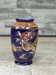 Eskilerden Cobalt Satsuma Peint La Main Porselen Vazo