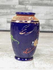 Eskilerden Cobalt Satsuma Peint La Main Porselen Vazo