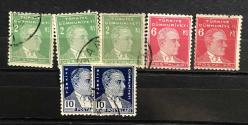 1940 DÖRDÜNCÜ ATATÜRK SERİSİ POSTA PULLARI DAMGALI KARIŞIK PULLAR p264a