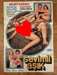 SEVİMLİ AŞIK * BÜLENT KAYABAŞ * MELTEM IŞIK, EMEL CANSEL * 1979 * YEŞİLÇAM * ORİJİNAL SİNEMA FİLM AFİŞİ / POSTER * 70 x 100 CM