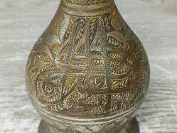 Antika Osmanlı Kalem İşçilikli Eser-i İstanbul Şerbet Sürahisi