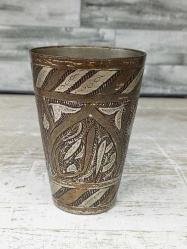 Antika Osmanlı Kalem İşçilikli Eser-i İstanbul Şerbet Bardağı