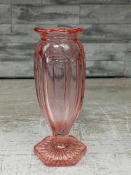Eskilerden Avrupa Bohemia Pembe Kristal Vazo