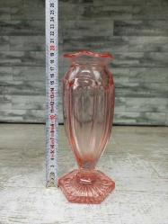 Eskilerden Avrupa Bohemia Pembe Kristal Vazo