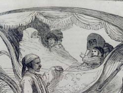 Antika 1800'ler Osmanlı Saltanat Temalı Gravür Tablo