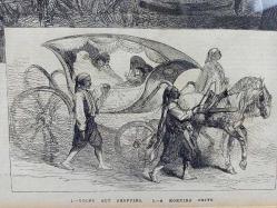 Antika 1800'ler Osmanlı Saltanat Temalı Gravür Tablo