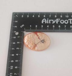 Antika Hakiki Shell Cameo 14 Ayar Beyaz Altın ve Pırlanta  Kolye veya Broş Yapılabilir (1)